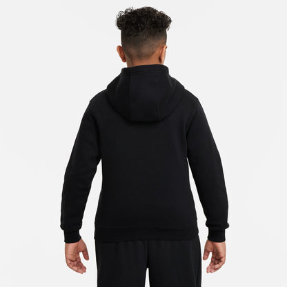 Nike Big Kids Sportswear Club Hoodie - Fleece Black/White