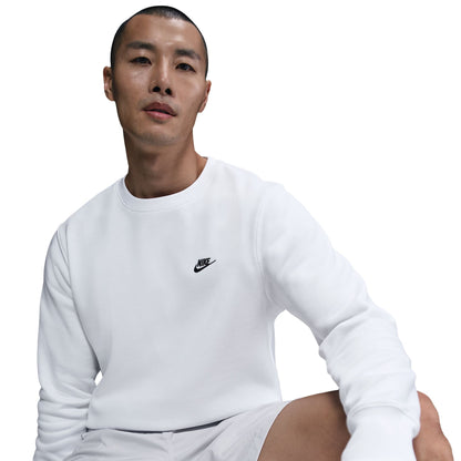 Nike Men's Club Fleece Crewneck - White