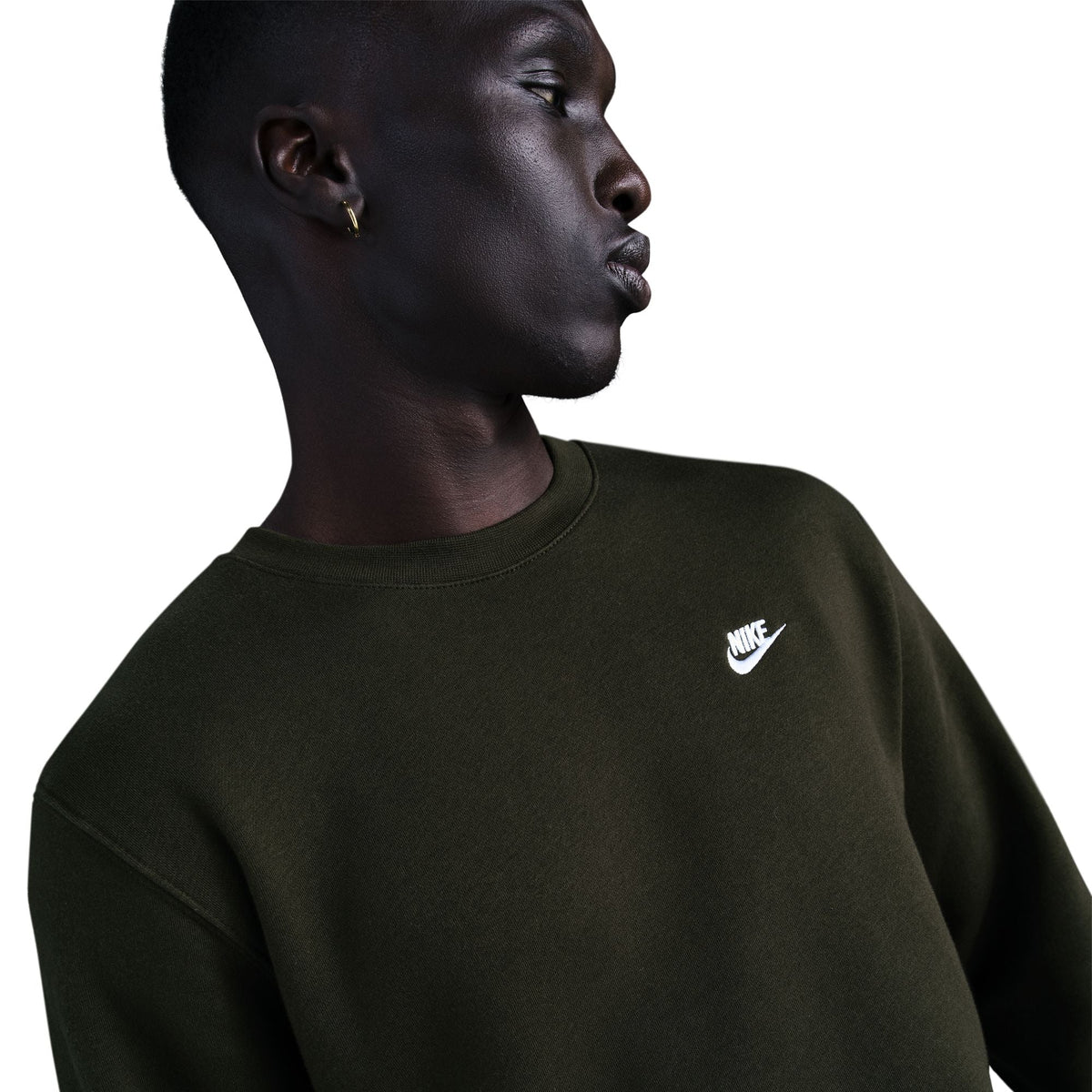 Nike Mens Club Fleece Crewneck - Sequoia