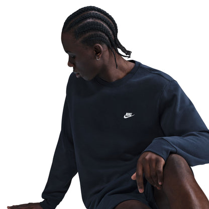 Nike Mens Club Fleece Crewneck - Obsidian
