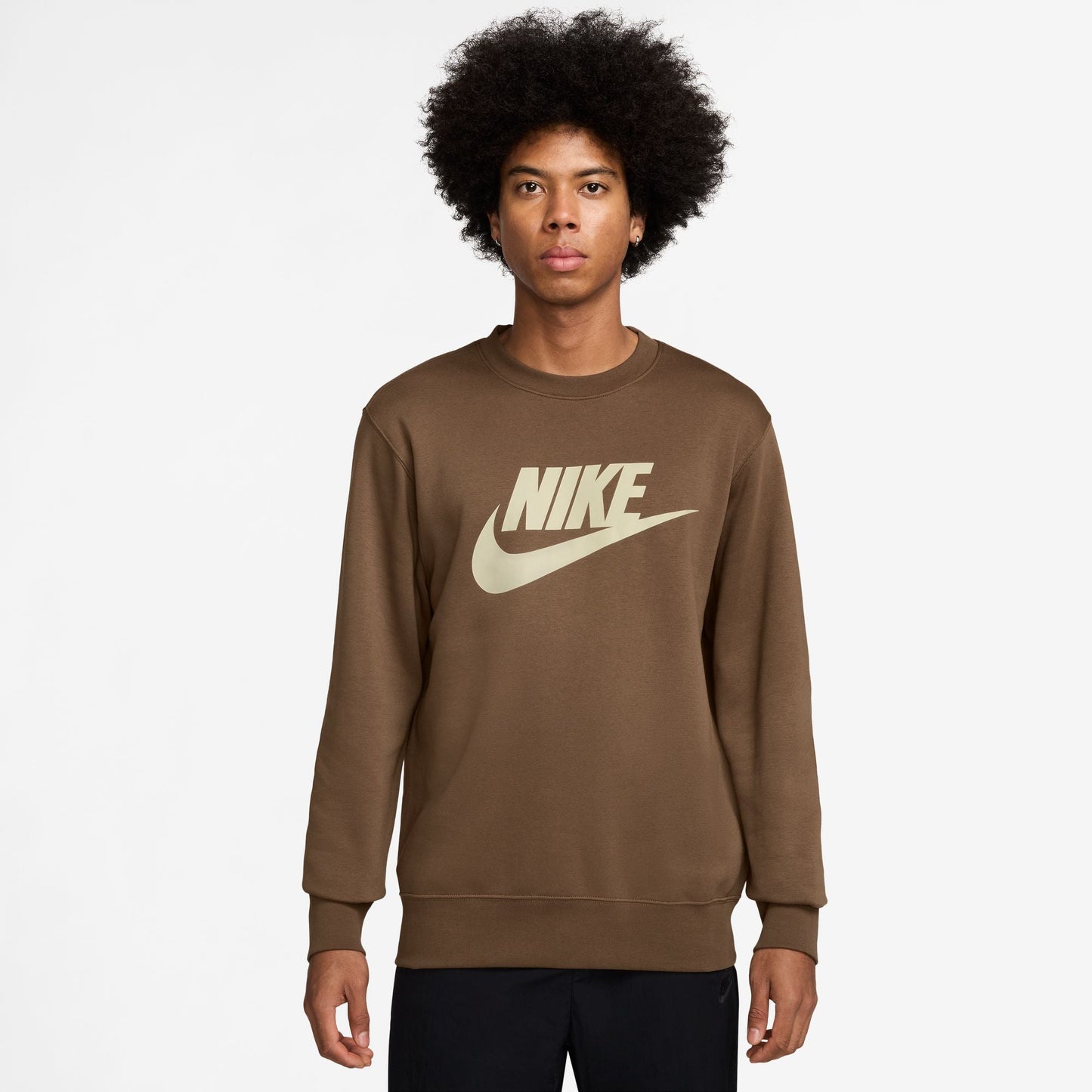 Nike Mens Club Crewneck - Mosswood Brown
