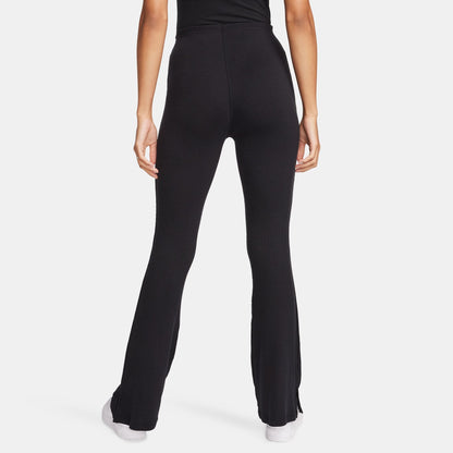 Nike Womens Sportswear Chill Knit Flared Leggings - Black