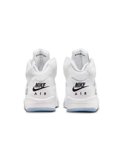 Air Jordan Mens 5 Retro - White Metallic