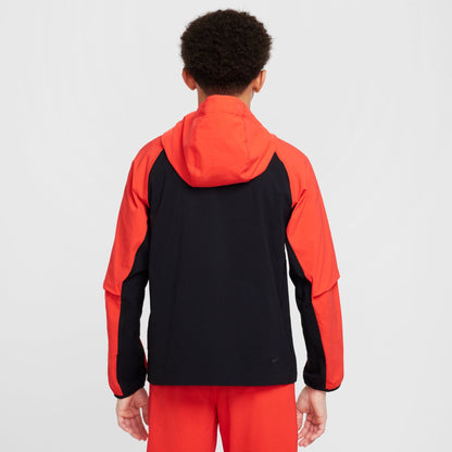 Nike Boys Tech Fleece Hoodie - Black/Light Crimson
