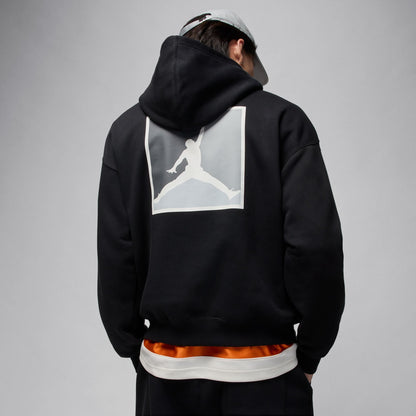 Air Jordan Mens Graphic Pullover Hoodie - Black/White