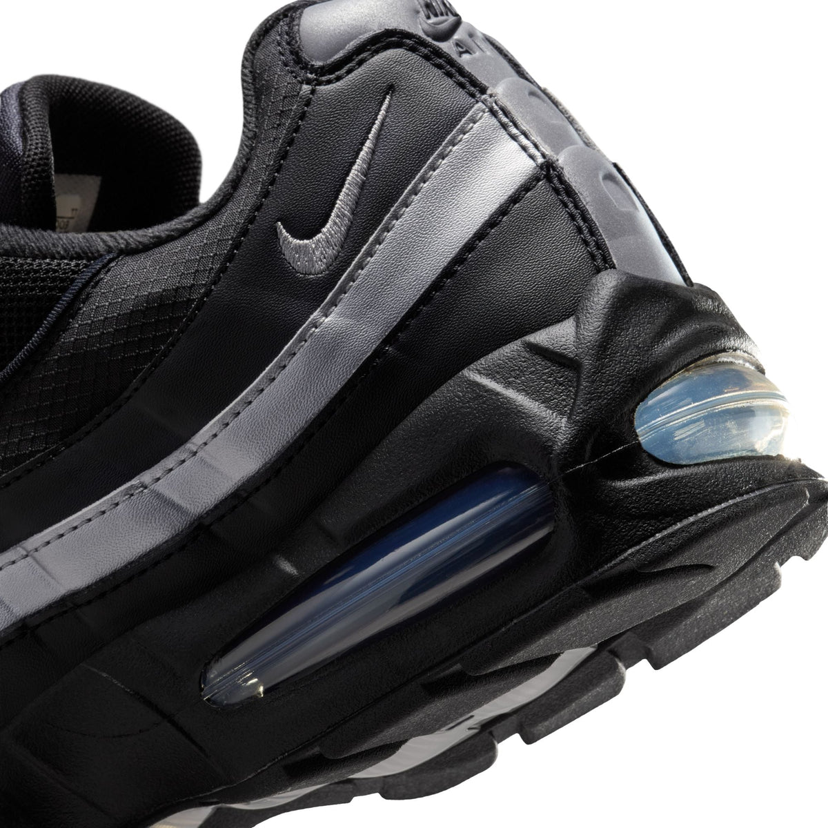 Nike Mens Air Max 95 "Big Bubble" - Black/Metallic Silver