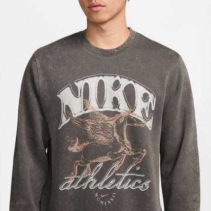 Nike Mens Sportswear Club Fleece Crewneck - Cave Stone