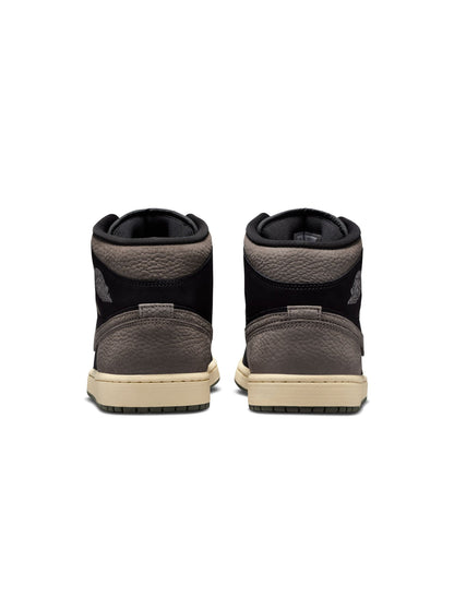 Air Jordan Mens 1 Mid SE - Black/Olive Grey