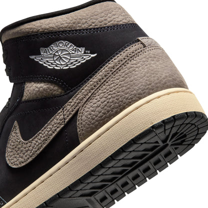 Air Jordan Mens 1 Mid SE - Black/Olive Grey