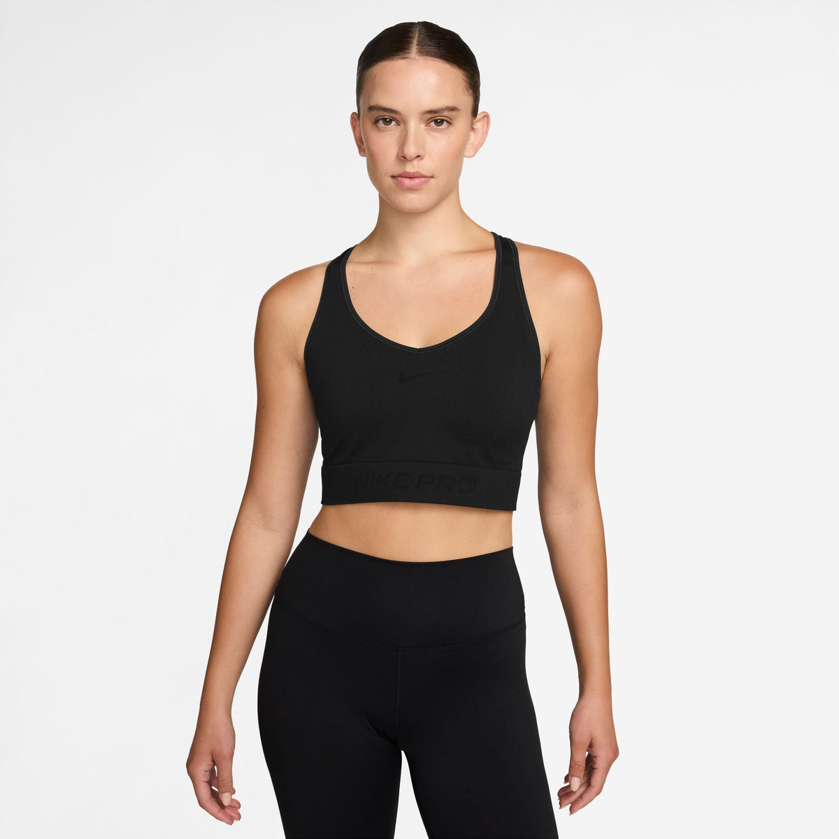 Nike Womens Pro Seamless Cropped Tank Top - Black