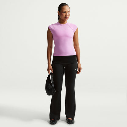 Nike Womens Chill Knit Tight Ribbed Pants - Black