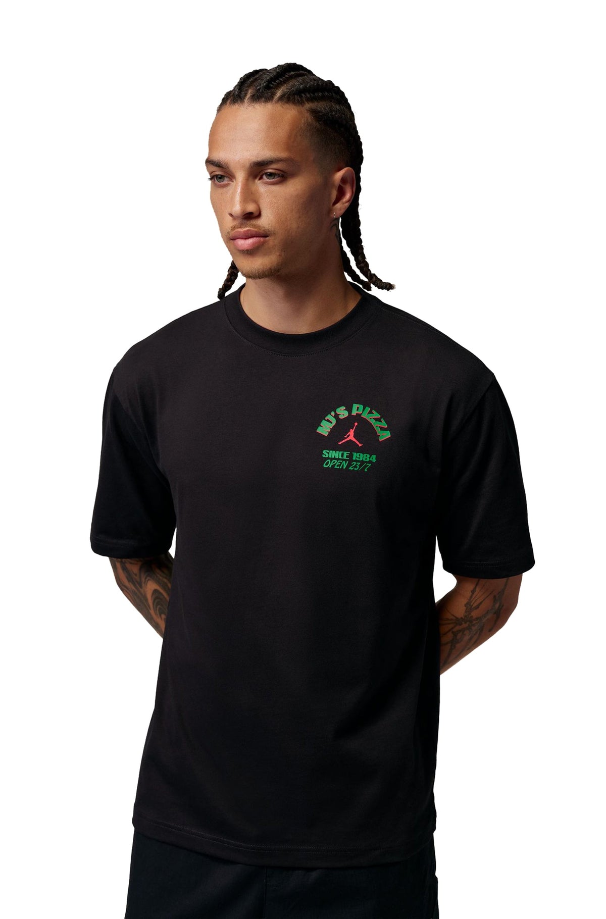 Air Jordan Mens Pizza Graphic Tee - Black