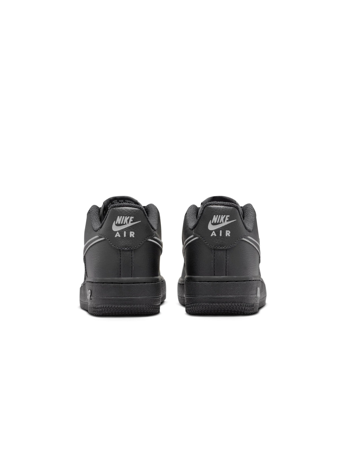 Nike Big Kids Air Force 1 - Black/Light Smoke Grey