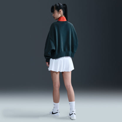 Nike Womens Phoenix Fleece Cropped Crewneck - Armory Navy