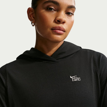 Nike Womens Sportswear Chill Knit Lightweight Hoodie - Black/Chalk