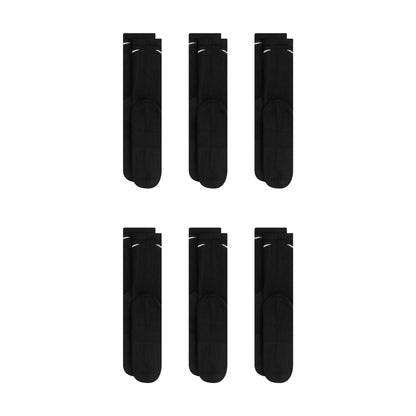 Nike Dri-Fit 6-Pack Cushioned Crew Socks - Black