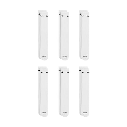 Nike Dri-Fit 6-Pack Cushioned Crew Socks - White