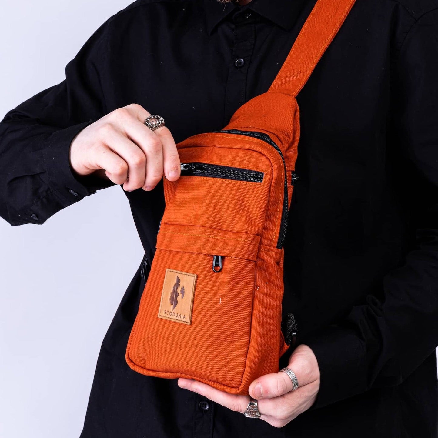 Large Canvas Crossbody Sling Bag for Men & Women | Umoja