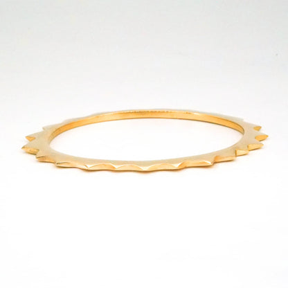 Spiked Brass Bangle Bracelet | Amali