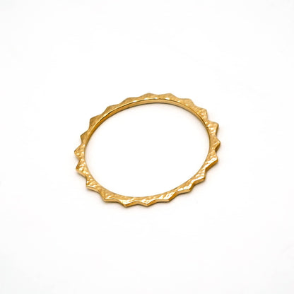 Spiked Brass Bangle Bracelet | Amali