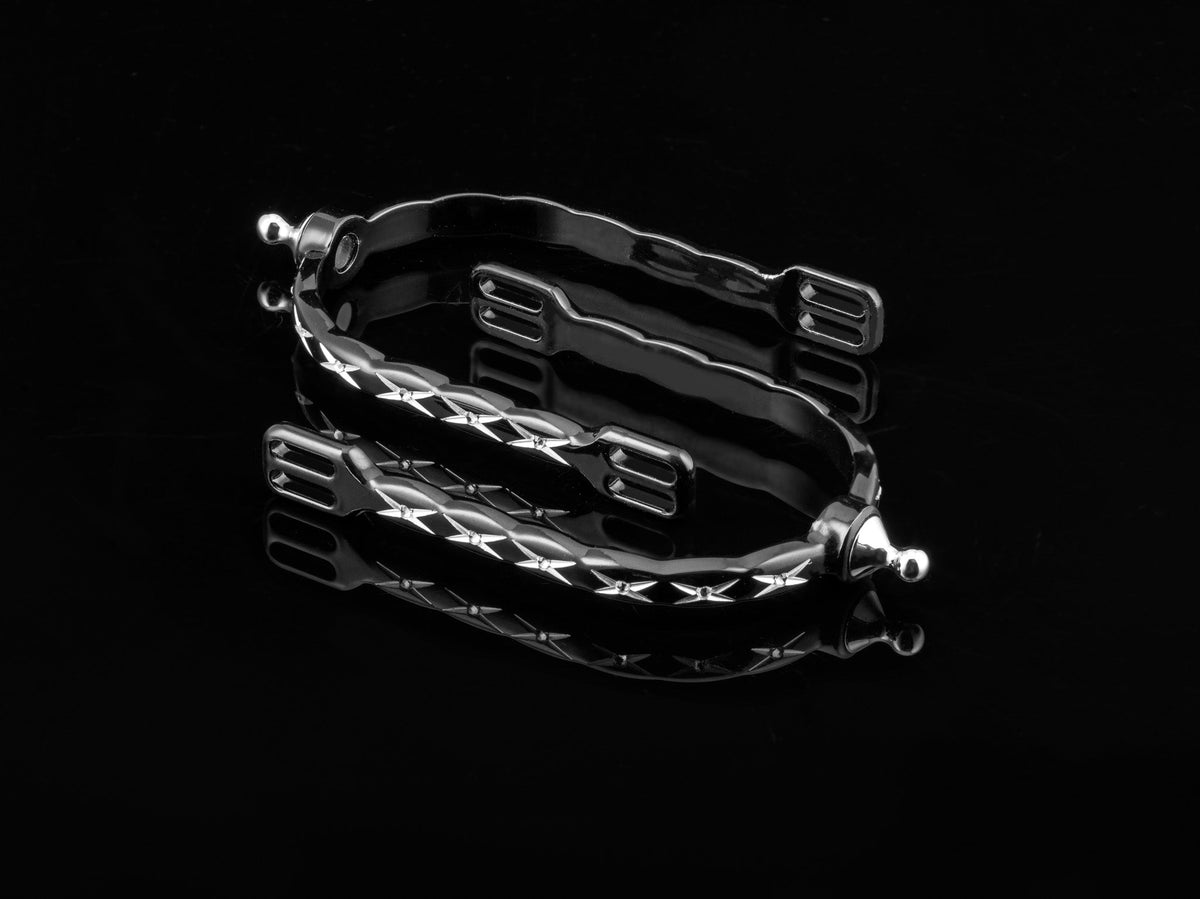 American Equus Quik-X Slim Interchangeable English Spurs - Crystal X's Edition
