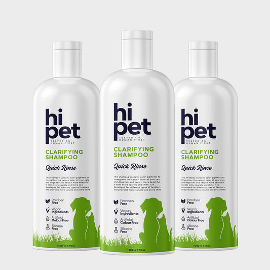 HiPet Clarifying Shampoo Set, 3-Pack Bundle
