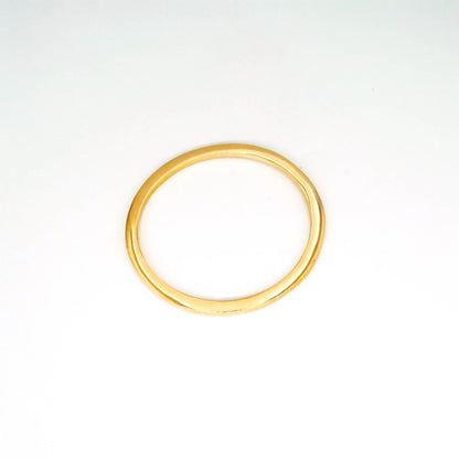 Large Gauge Stackable Brass Bangle | Asha