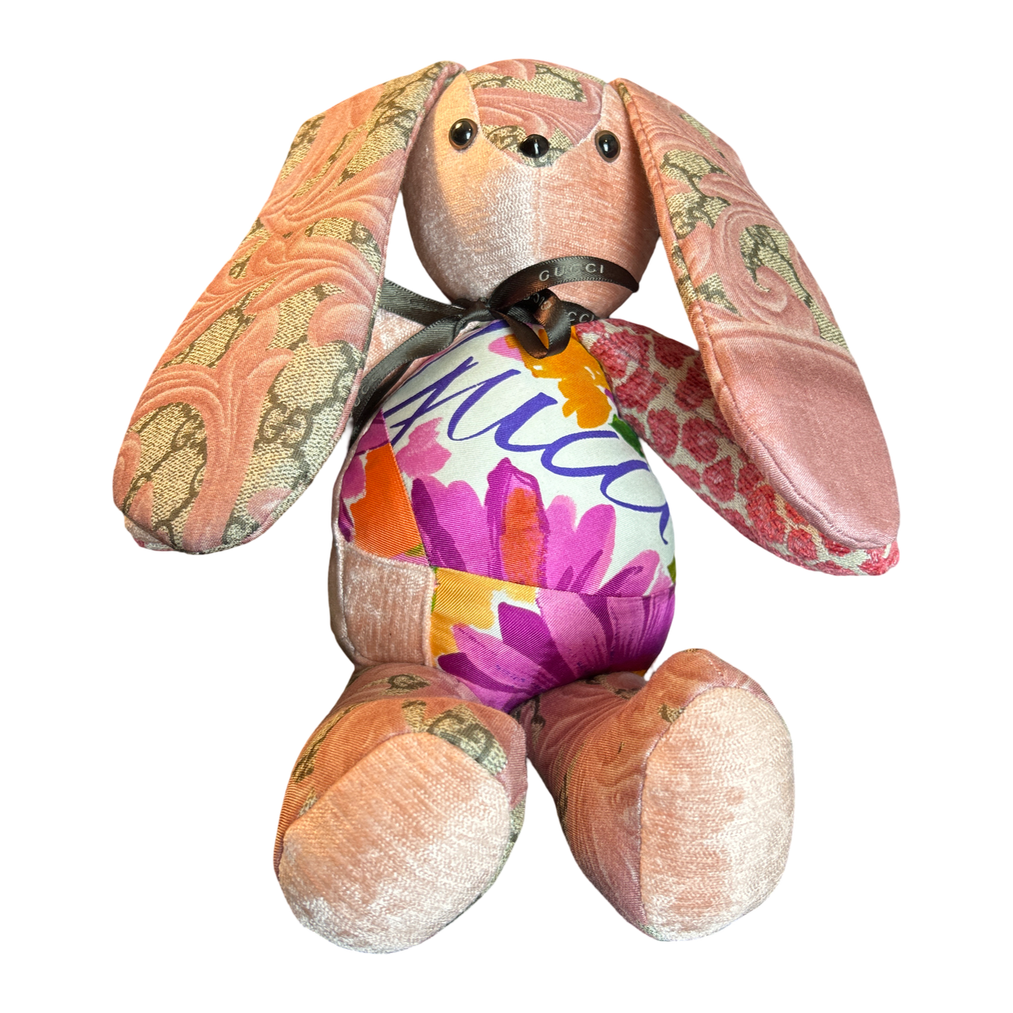 GG Logo Vintage Silk Scarf Clever Bunny