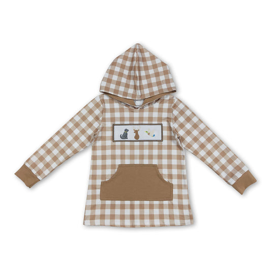 Khaki polka dots duck dog deer hunting baby kids hoodie