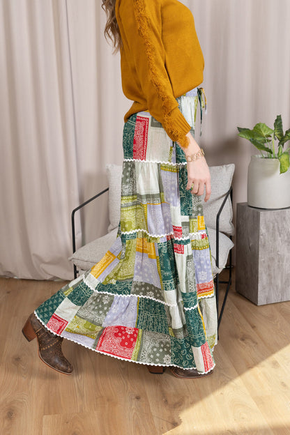 Junebug Patchwork Skirt in  Vintage Mix