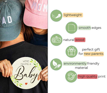 Wooden Baby Birth Announcement Sign for Boy
