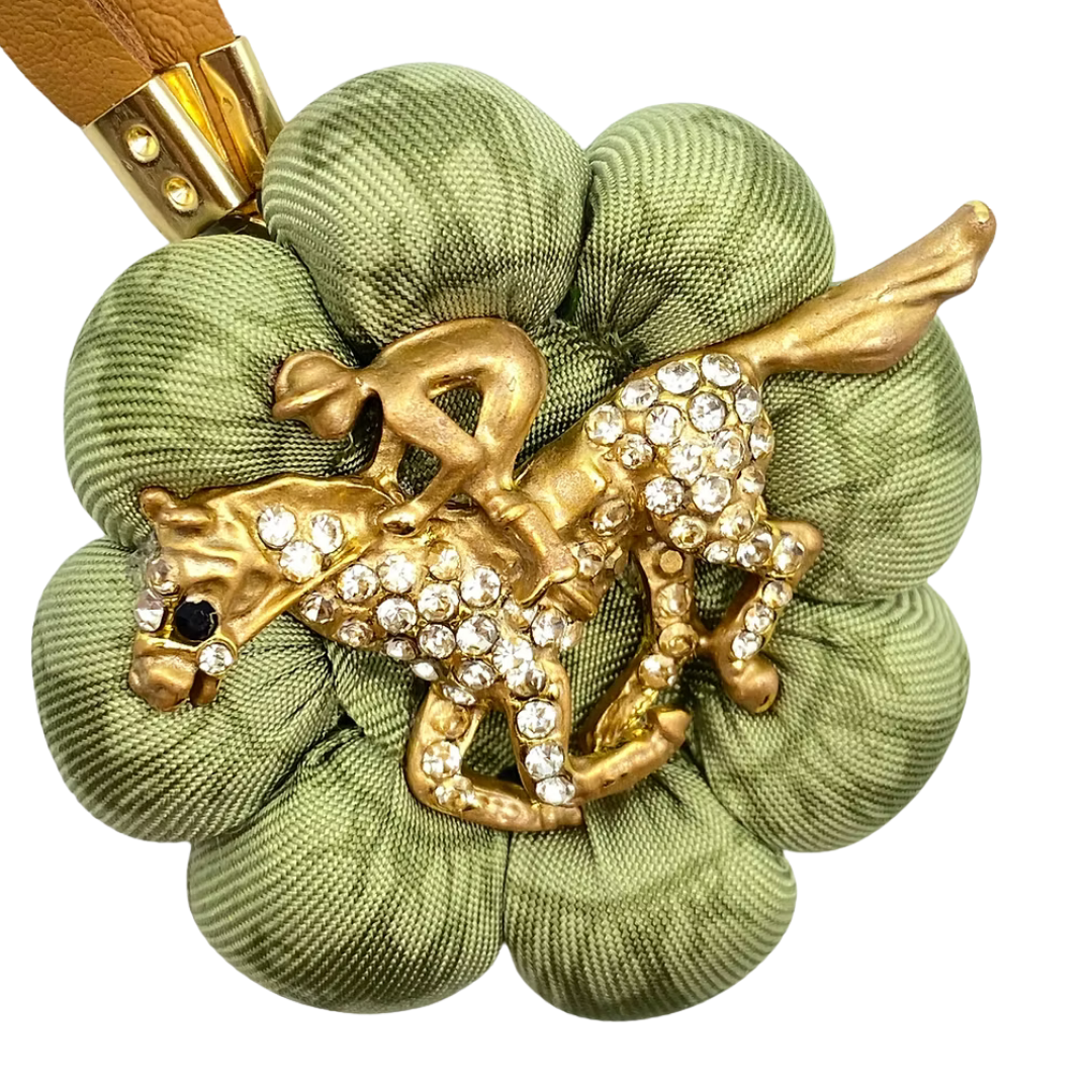 Jockey Silk Vintage Necktie Bag Charm