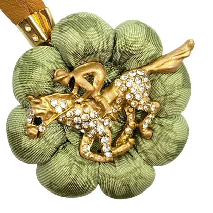 Jockey Silk Vintage Necktie Bag Charm