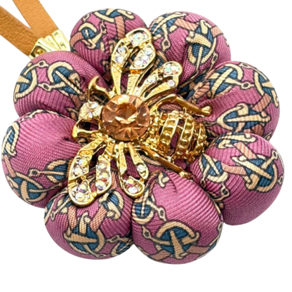 Novelty Print Vintage Silk Necktie Bag Charm