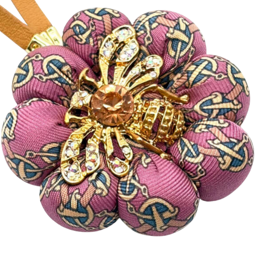 Novelty Print Vintage Silk Necktie Bag Charm