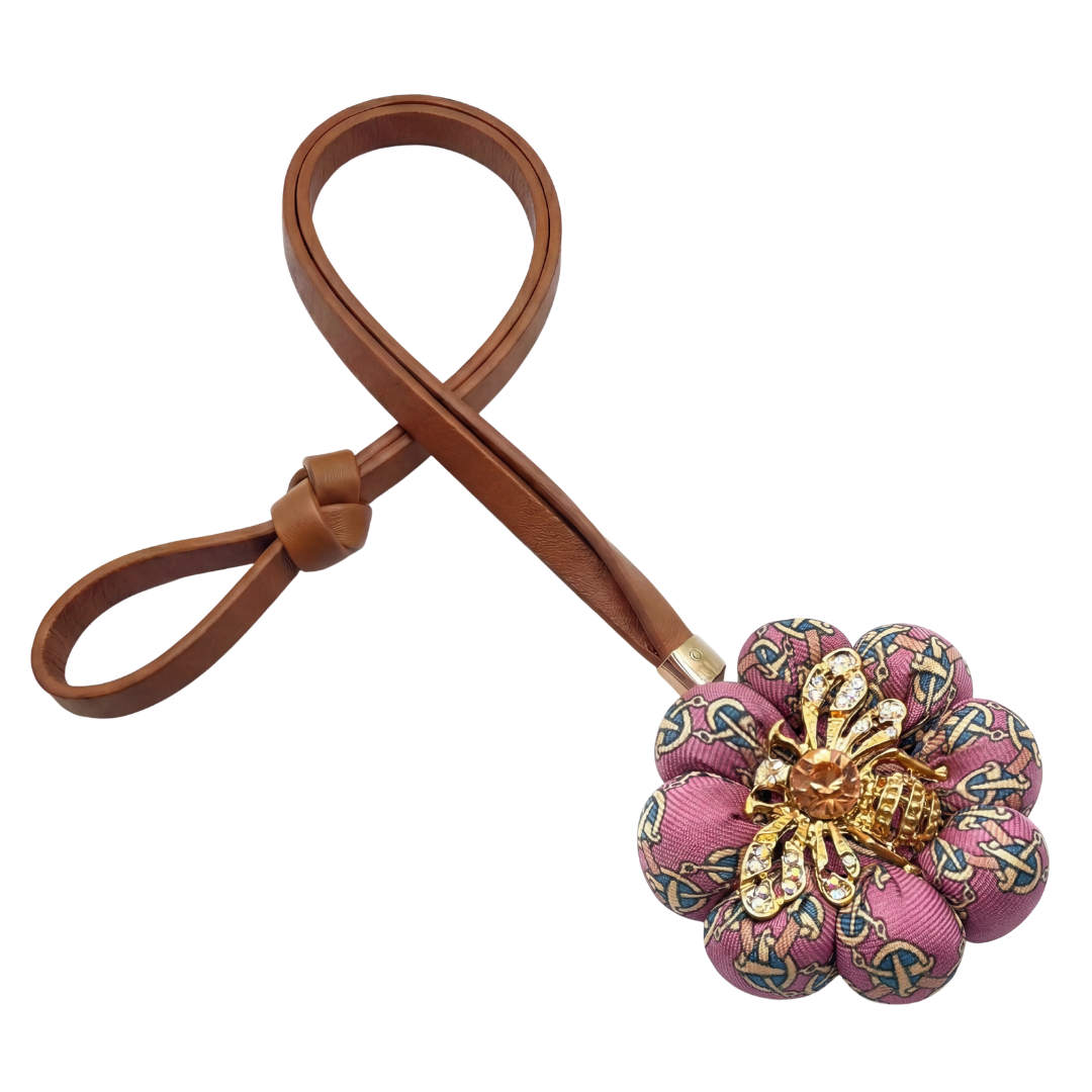 Novelty Print Vintage Silk Necktie Bag Charm