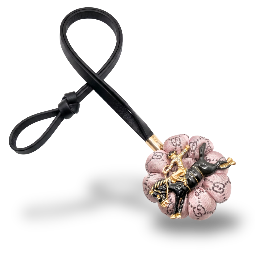 GG Jockey Vintage Silk Necktie Bag Charm