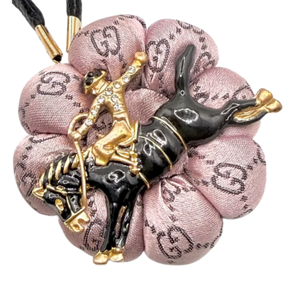 GG Jockey Vintage Silk Necktie Bag Charm