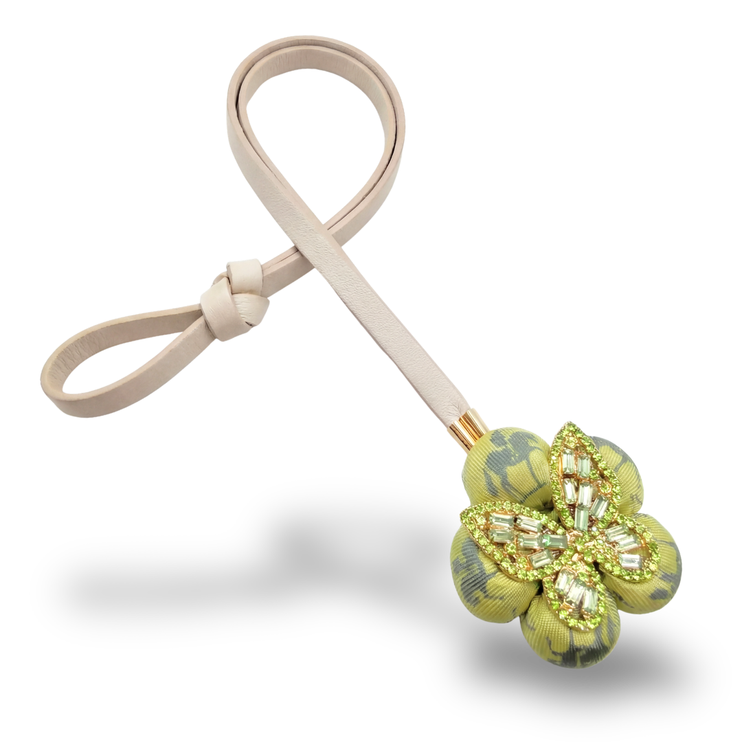 Butterfly Vintage Silk Necktie Bag Charm