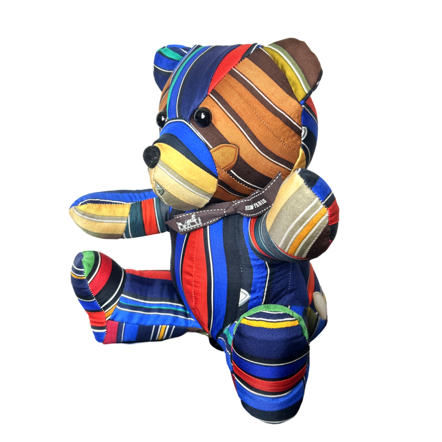 Couvertures et Tenues du Jour Vintage Silk Scarf Tender Teddy Bear