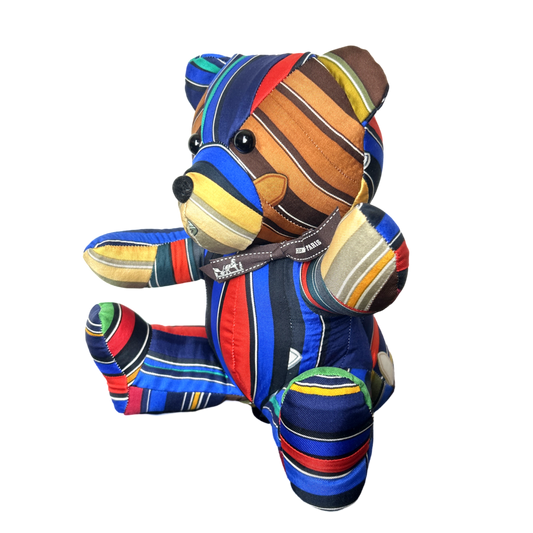 Couvertures et Tenues du Jour Vintage Silk Scarf Tender Teddy Bear