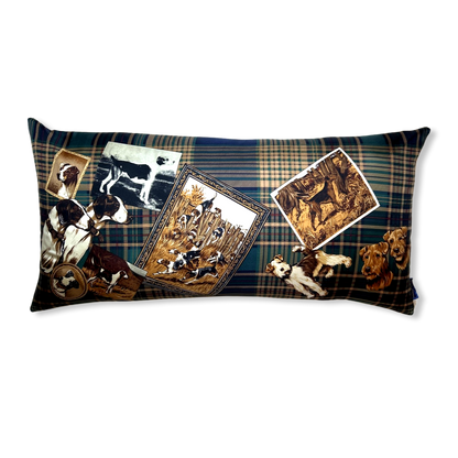 Sporting Dogs Vintage Silk Scarf Pillows