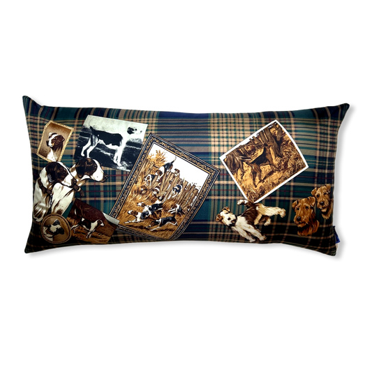 Sporting Dogs Vintage Silk Scarf Pillows