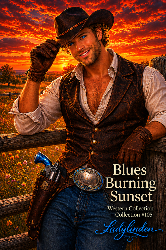 Blues Burning Sunset — Western Collection No. 105