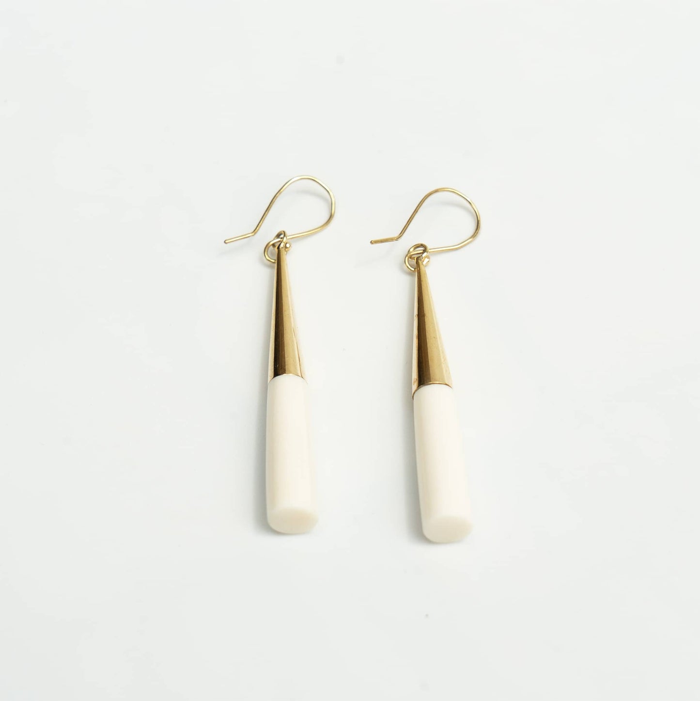 Brass & Horn Drop Hook Earrings | Lulu