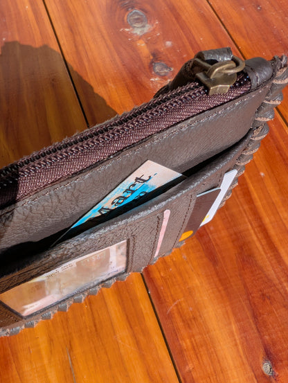 Cowhide Credit Card Wallet/Coin Pouch