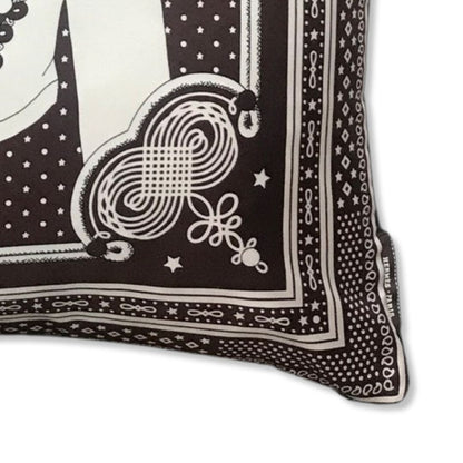Brandebourgs Bandana Vintage Silk Scarf Pillow 22"