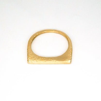Hammered Square Brass Bangle | Kesho