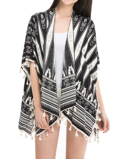 Women's Beach Cover Up Viscose Kimono Tribal