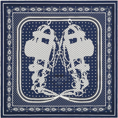 Brides de Gala Bandana Vintage Silk Scarf Pillow 22"
